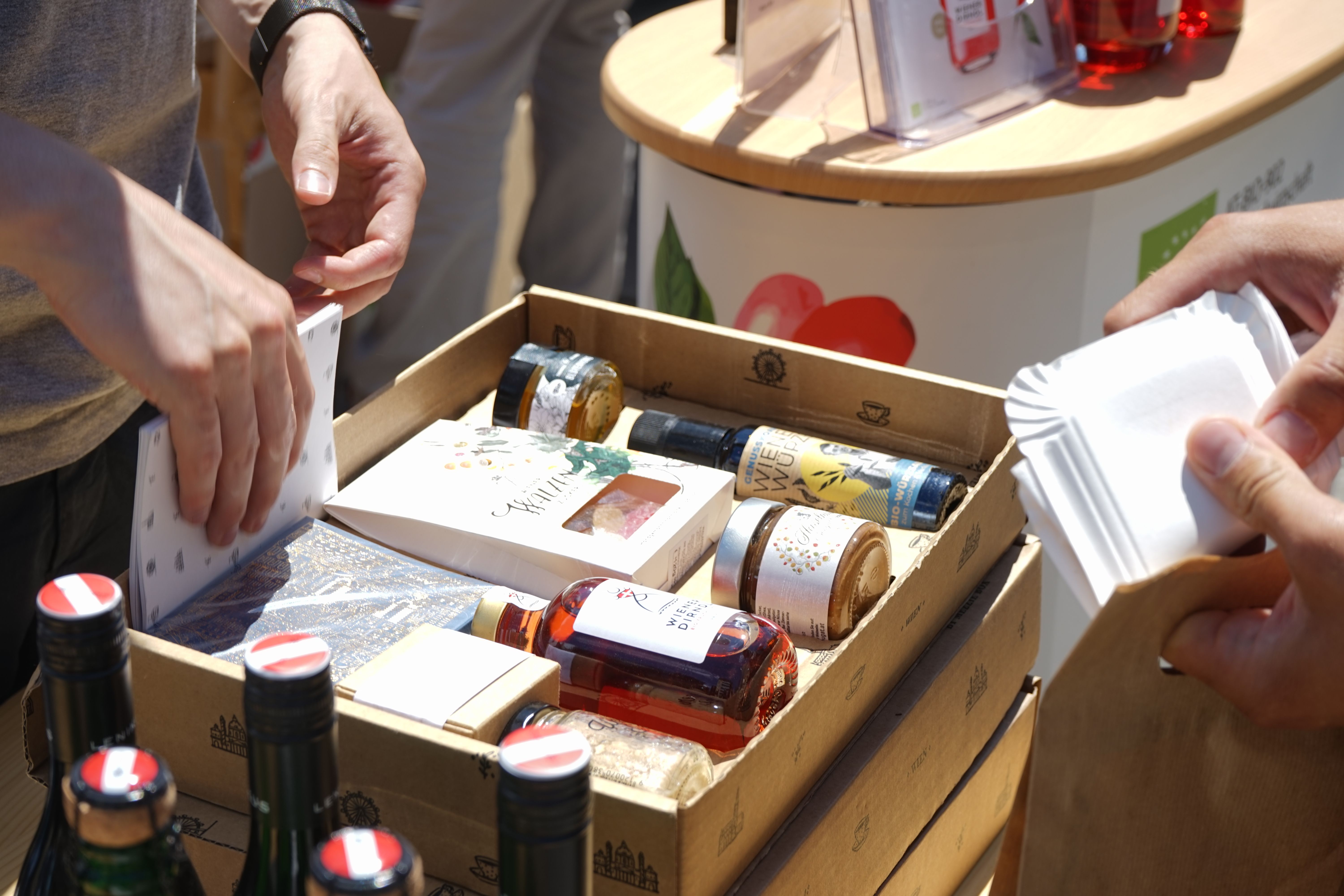 Verkaufsstand bei den Meidlinger Markttagen
