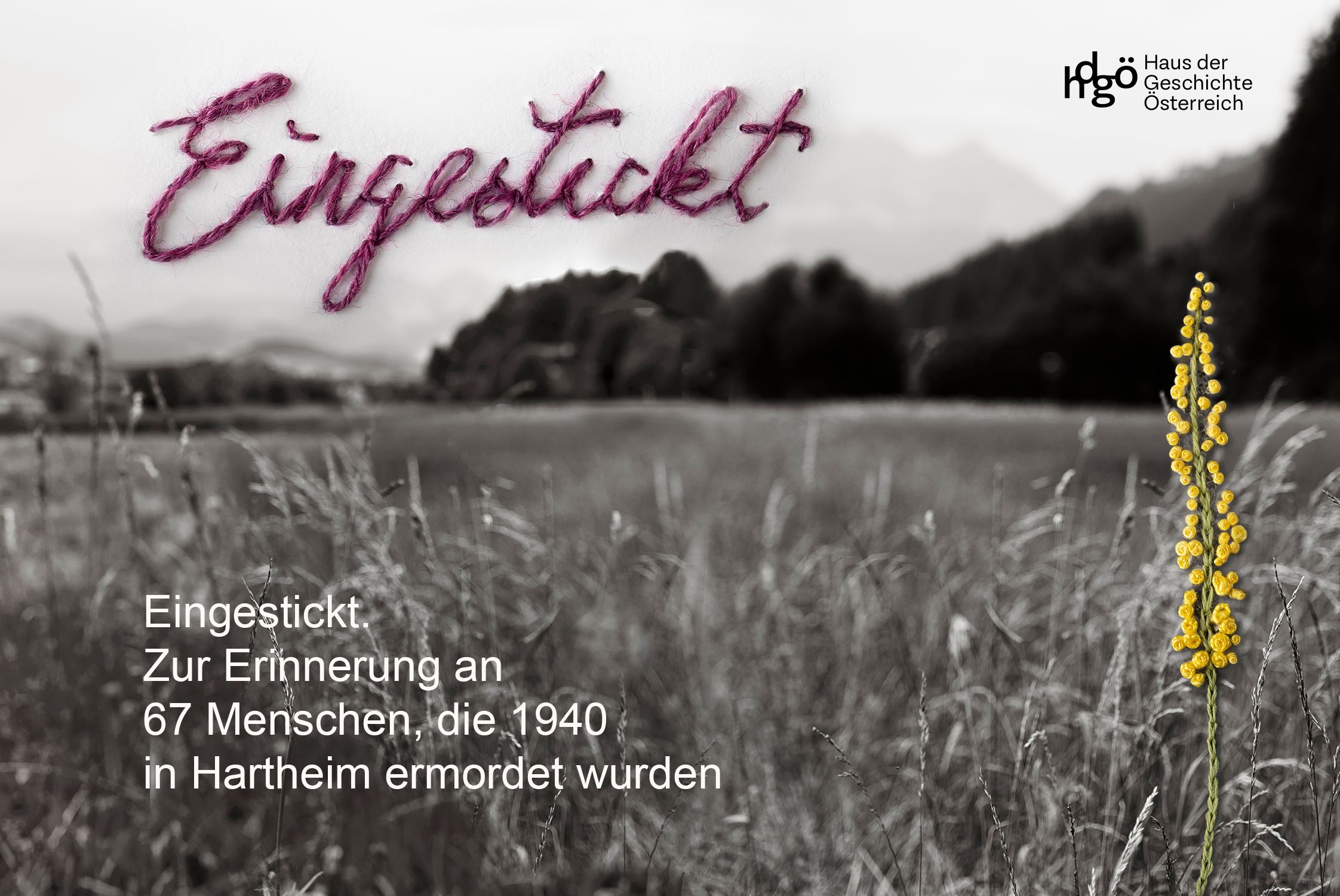 Foto: Lesung  und Gespräch zum Buch "Mit Mathilde" und zur Ausstellung "Eingestickt"