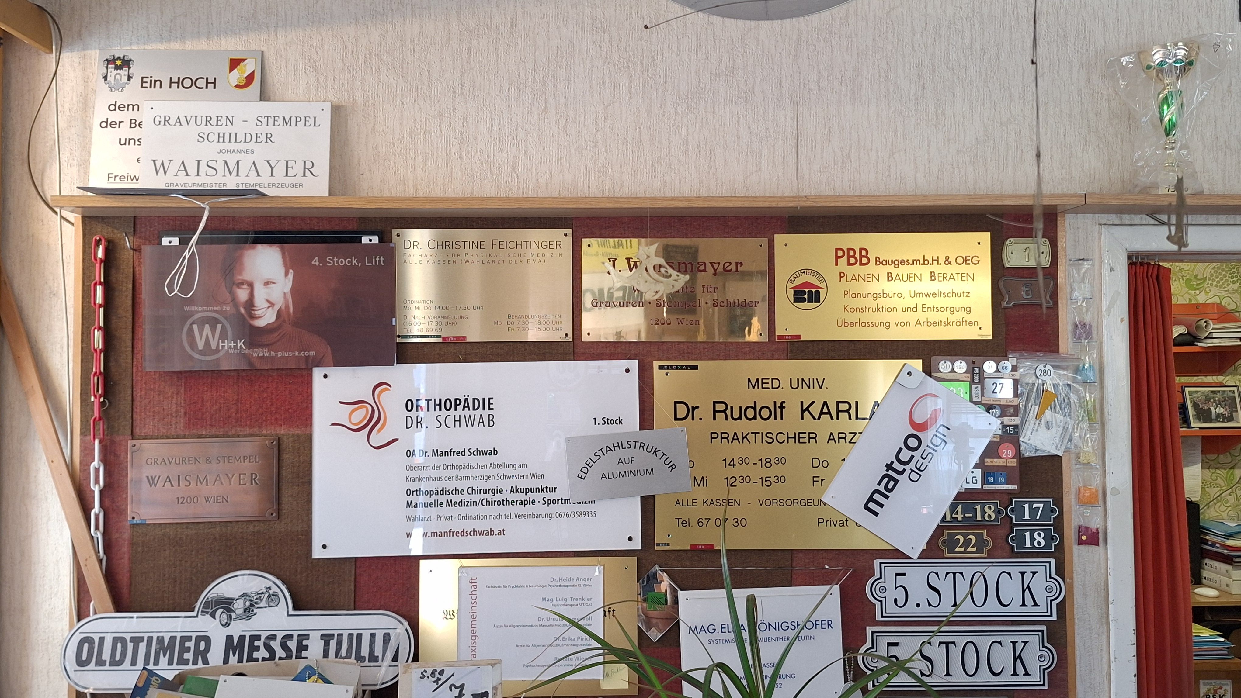 Foto: Stempel u. Schilder Waismayer