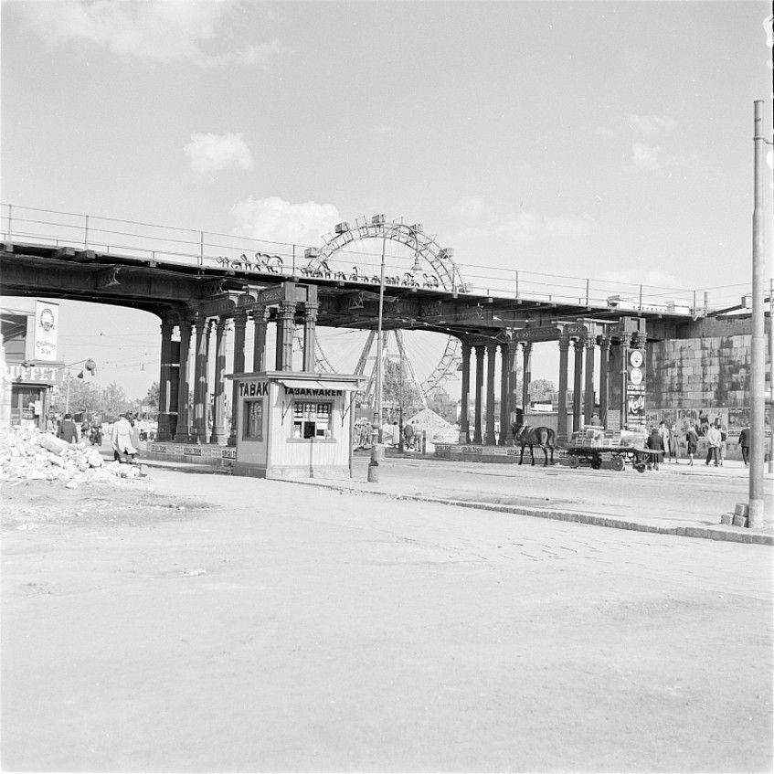 Stuwerviertel und Riesenrad früher