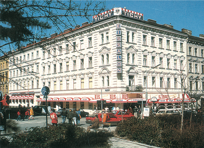 Der Eissalon Kurt Tichy von außen.